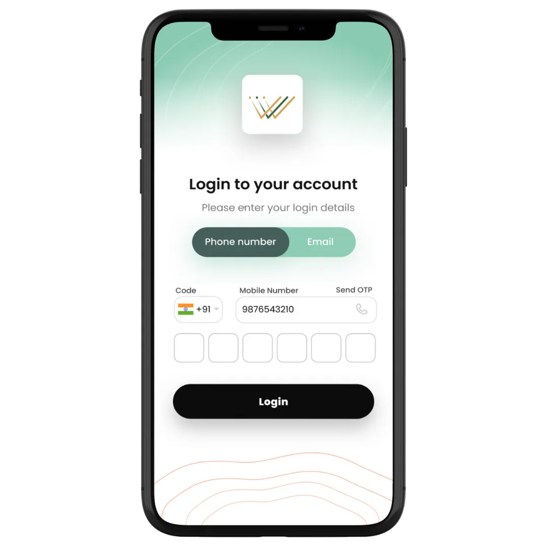 Log in to the App